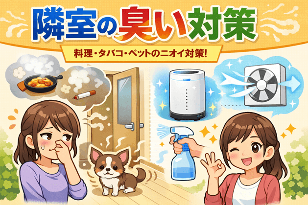 隣の部屋の臭い（料理・タバコ・ペット）が気になるときの対処法