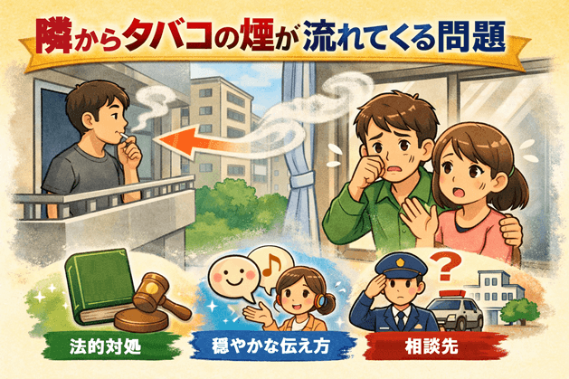 隣からタバコの煙が流れてくる問題｜法的に対処できる？角が立たない伝え方